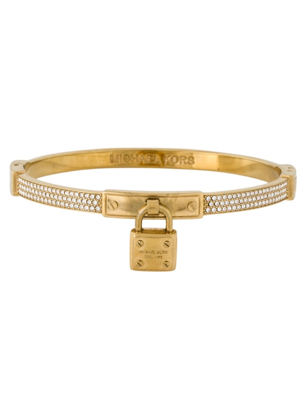 Michael Kors Gold Padlock Bangle Bracelet